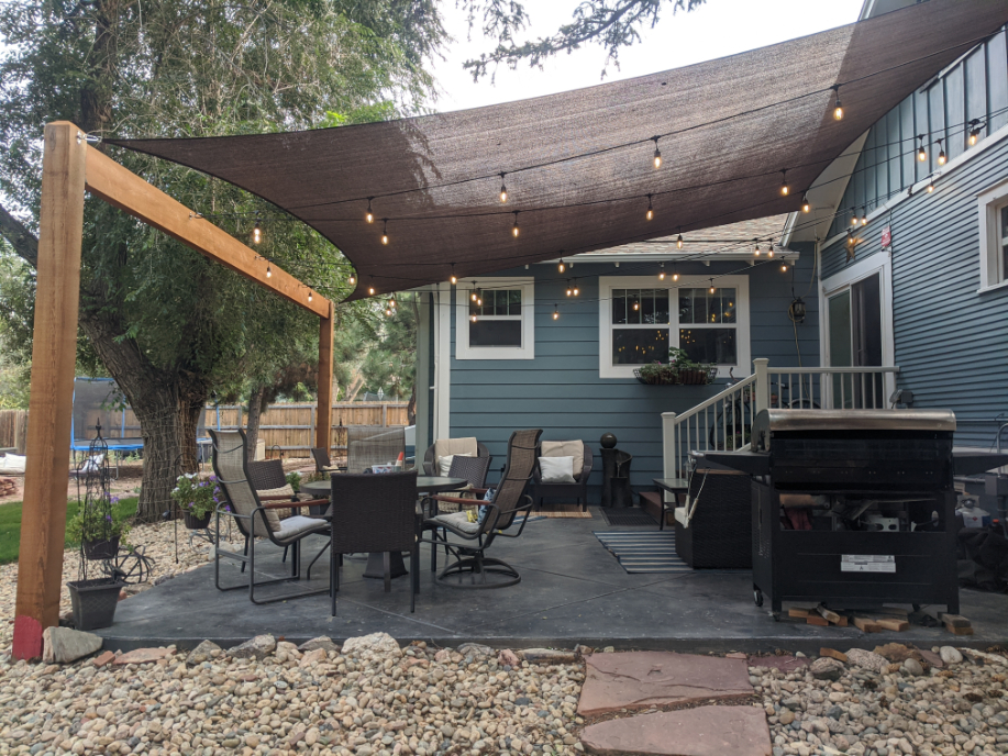 Patio Beams and Shade Sail Installation in Lone Tree, CO
